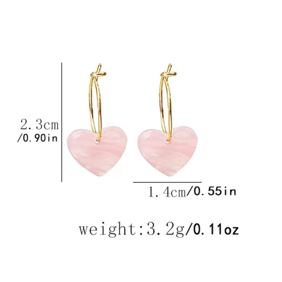 Heart Hoop Earrings - Picture 6 of 7